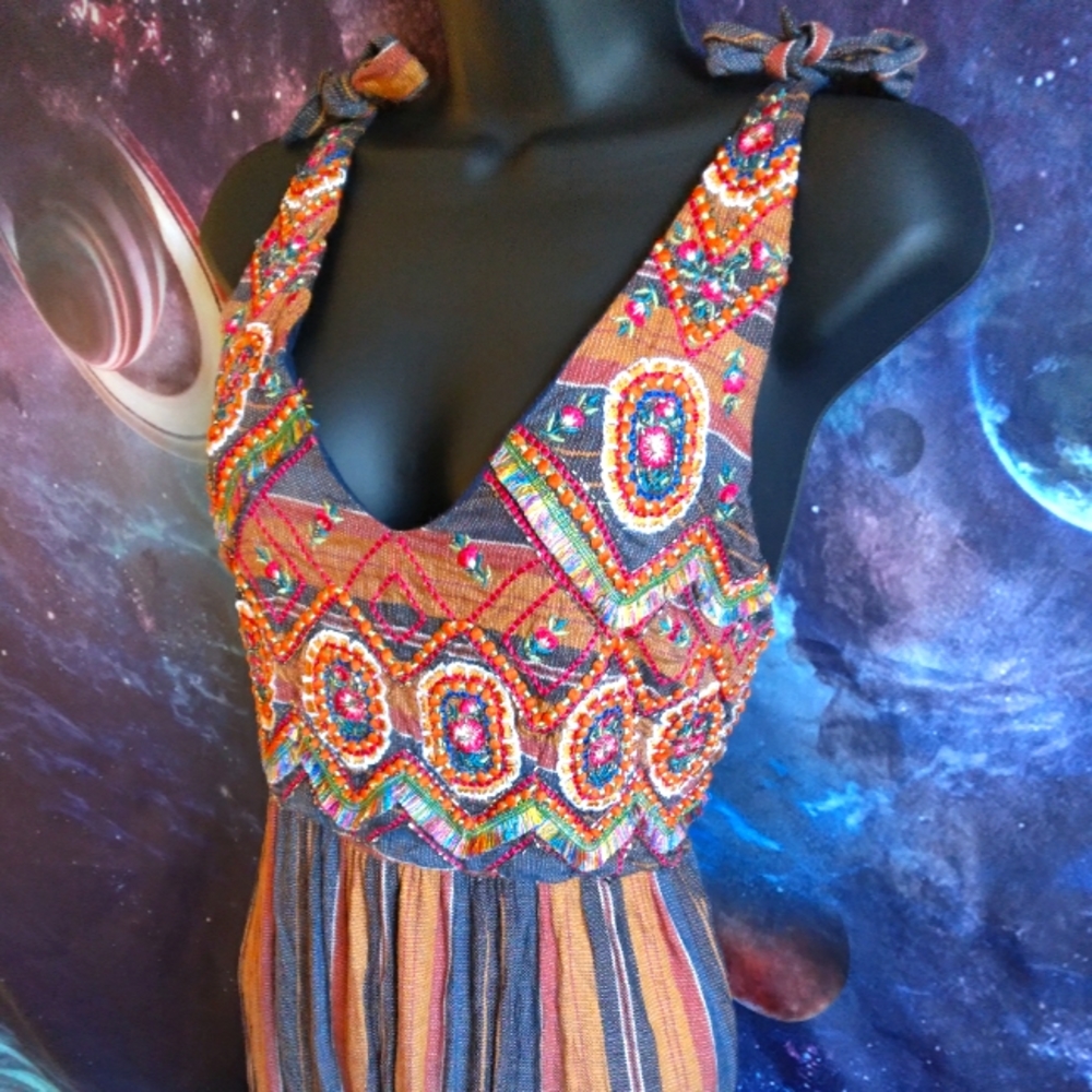 Embroidered  Maxi Dress